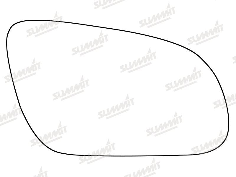 Summit Stick-On Standard Mirror Glass fits Audi A8 02 to 08 RHS Summit - Bars 4 Cars