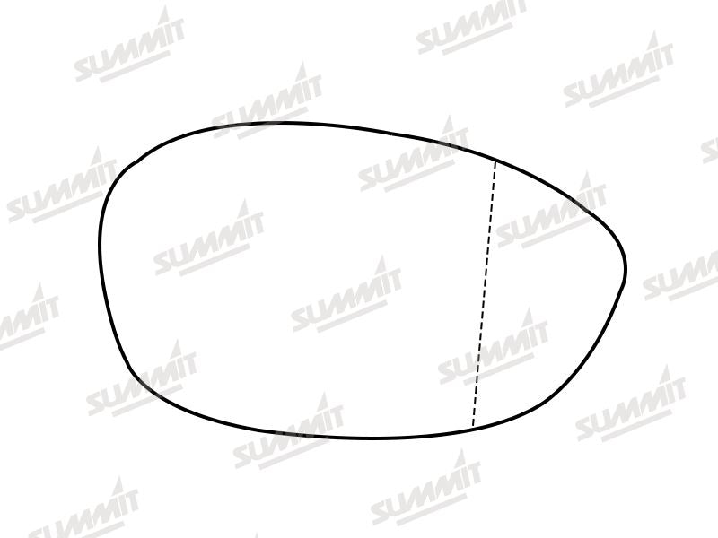 Summit Stick-On Aspheric Mirror Glass fits Alfa Romeo Brera, 4C & 8C Spider RHS Summit - Bars 4 Cars