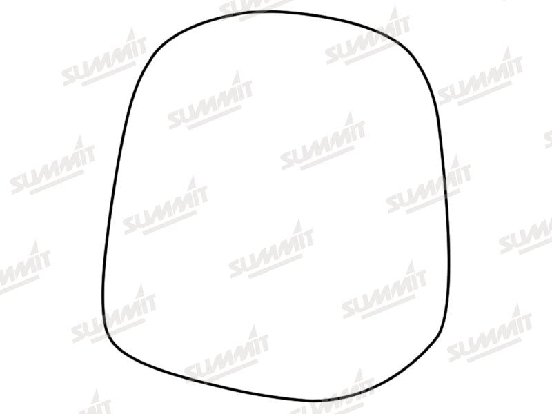Summit Stick-On Standard Mirror Glass fits Toyota Landcruiser 09 to 15 RHS Summit - Bars 4 Cars