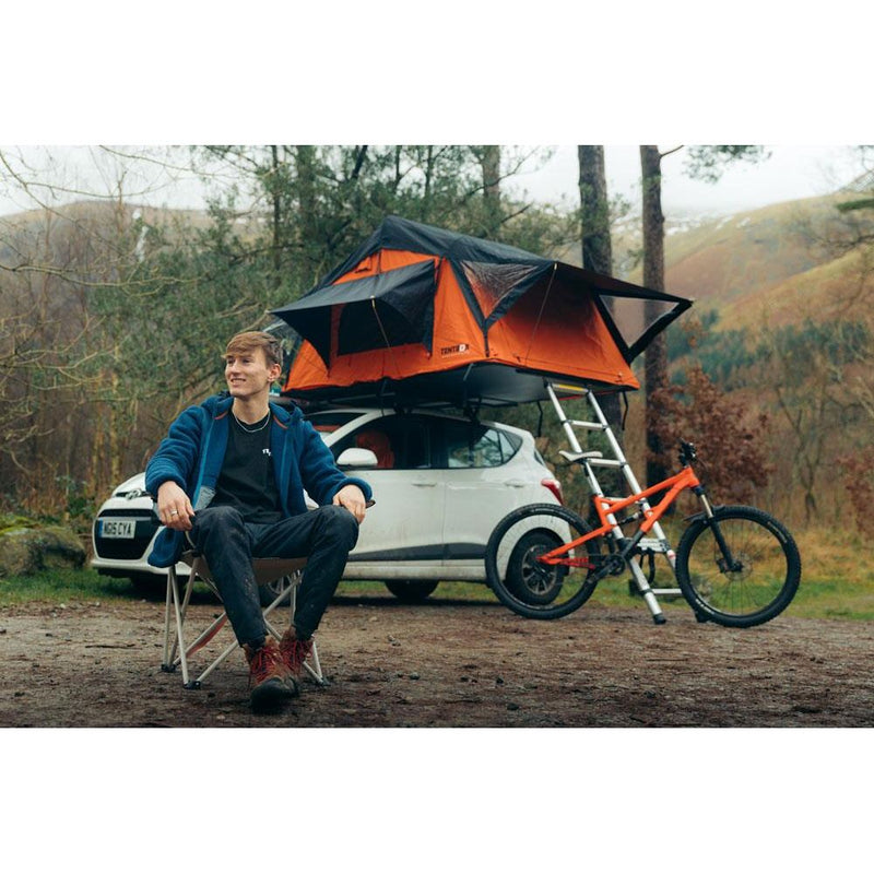 TentBox Lite (Orange Edition) 2-3 Person Roof Tent TENTBOX - Bars 4 Cars