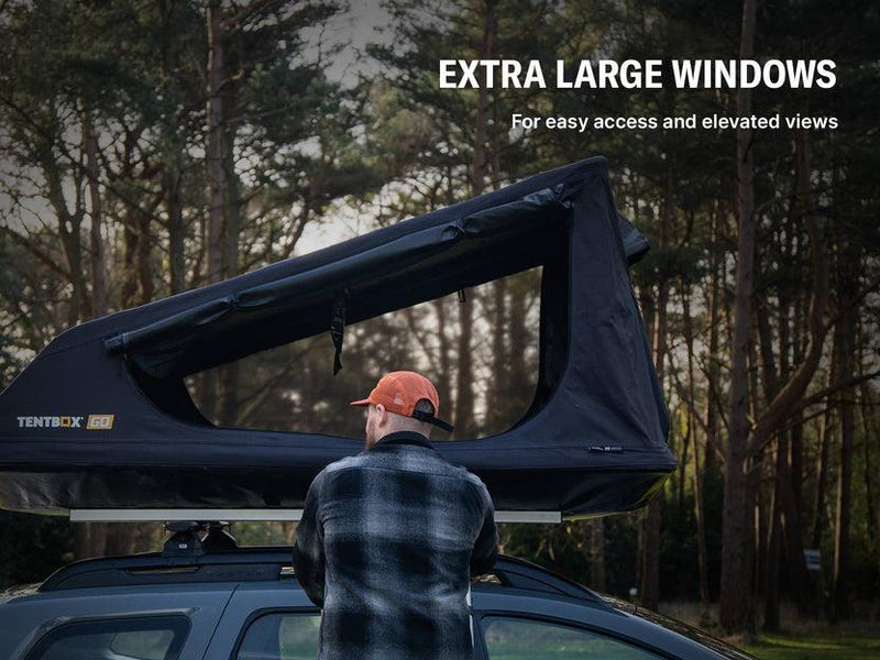 TentBox GO 2 Persone Lightweight Roof Tent 4 Season TENTBOX - Bars 4 Cars