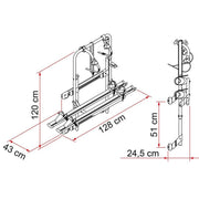 Fiamma Carry-Bike 200DJ Ducato 2001-2006 (02093A65A) Fiamma - Bars 4 Cars