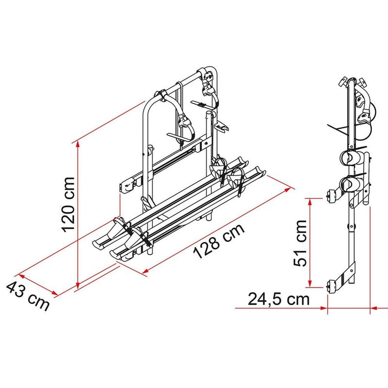 Fiamma Carry-Bike 200DJ Ducato 2001-2006 (02093A65A) Fiamma - Bars 4 Cars