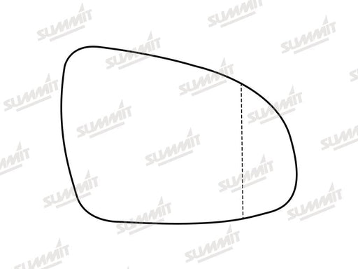Summit Stick-On Standard Mirror Glass fits Kia Sportage 16 to 17 RHS Summit - Bars 4 Cars