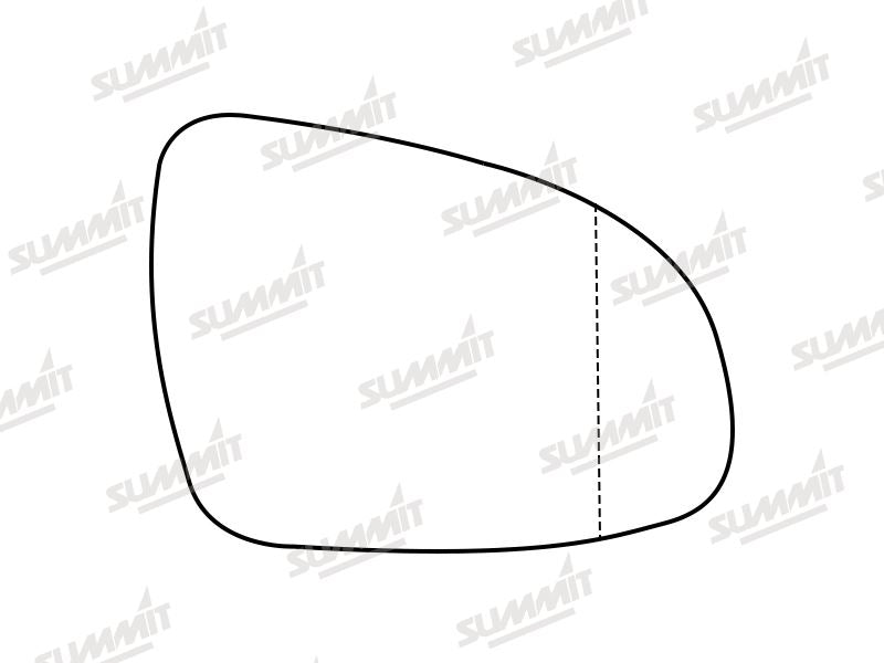 Summit Stick-On Standard Mirror Glass fits Kia Sportage 16 to 17 RHS Summit - Bars 4 Cars