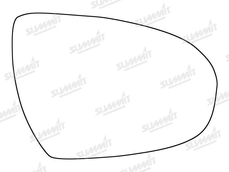 Summit Stick-On Standard Mirror Glass fits Hyundai Tucson 15 on RHS Summit - Bars 4 Cars