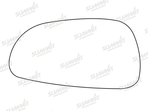 Summit Stick-On Standard Mirror Glass fits Mazda 626 94 on LHS Summit - Bars 4 Cars