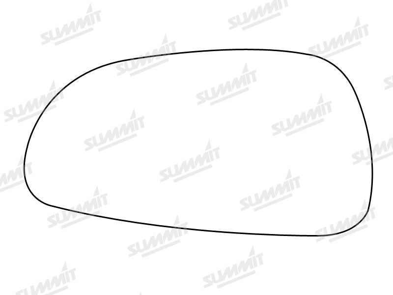 Summit Stick-On Standard Mirror Glass fits Mazda 626 94 on LHS Summit - Bars 4 Cars