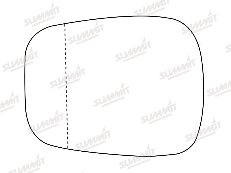 Summit Stick-On Aspheric Mirror Glass fits Renault Kangoo 01 on LHS RHS Summit - Bars 4 Cars