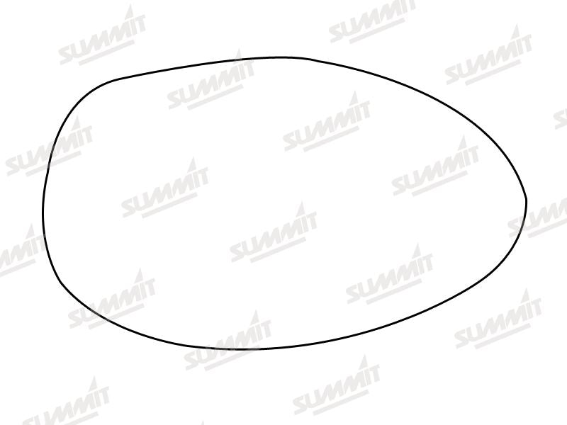 Summit Stick-On Standard Mirror Glass fits Alfa 147 LHS Summit - Bars 4 Cars