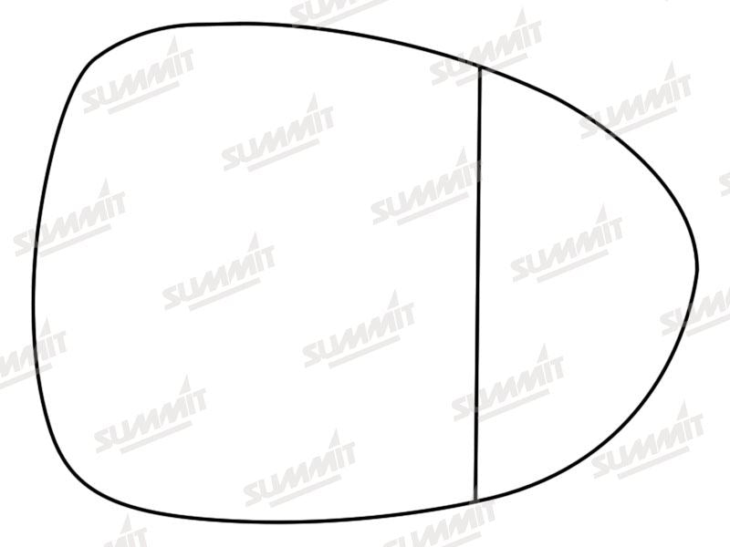 Summit Stick-On Aspheric Mirror Glass fits Mazda MX-5 10 to 16 RHS Summit - Bars 4 Cars