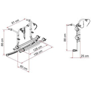Fiamma Carry-Bike Bike Carrier Rack for Ford Transit / Tourneo Custom Deep Black (02096-06A) Fiamma - Bars 4 Cars