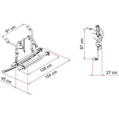 Fiamma Carry Bike Ford Transit Custom 2 Bike (Max 3 Bike) Cycle Carrier Fiamma - Bars 4 Cars