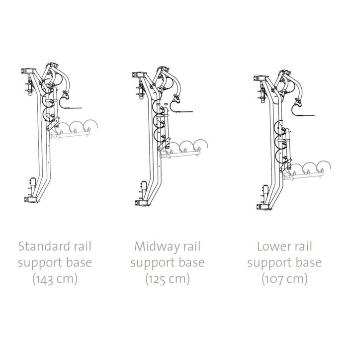 Fiamma Carry-Bike Frame for VW Crafter Campervan 3 Bike Carrier Aluminium Fiamma - Bars 4 Cars