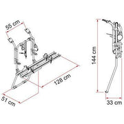 Fiamma Carry Bike Renault Trafic Vauxhall Vivaro 2 Bike Cycle Rack Double Doors Fiamma - Bars 4 Cars