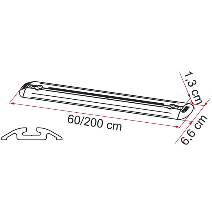 Fiamma Garage Storage Bars Premium 60 Wall Floor Fixings Caravan Motorhome Pair Fiamma - Bars 4 Cars