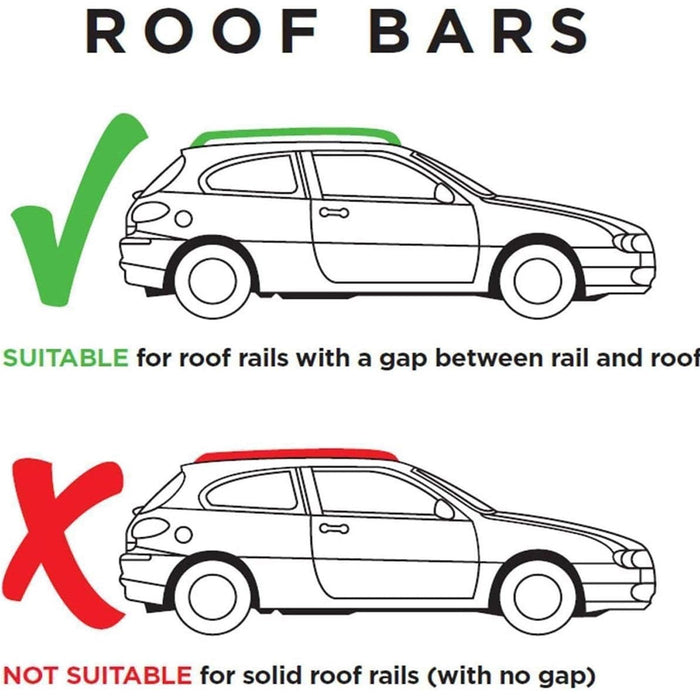 Summit Value Aluminium Roof Bars fits Volkswagen Passat B3 1988-1994  Estate 5-dr with Railing images