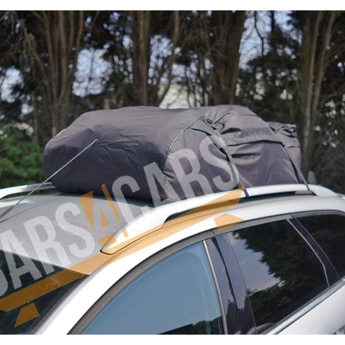458 Litre Large Car Cargo Travel Rain Proof Roof Top Bag Storage Carrier Box Streetwize - Bars 4 Cars