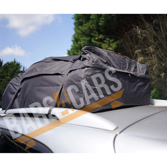 458 Litre Large Car Cargo Travel Rain Proof Roof Top Bag Storage Carrier Box Streetwize - Bars 4 Cars