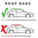 Summit Premium Aluminium Roof Bars fits Volkswagen Cross UP  2013-2023  Hatchback 5-dr with Railing image 3