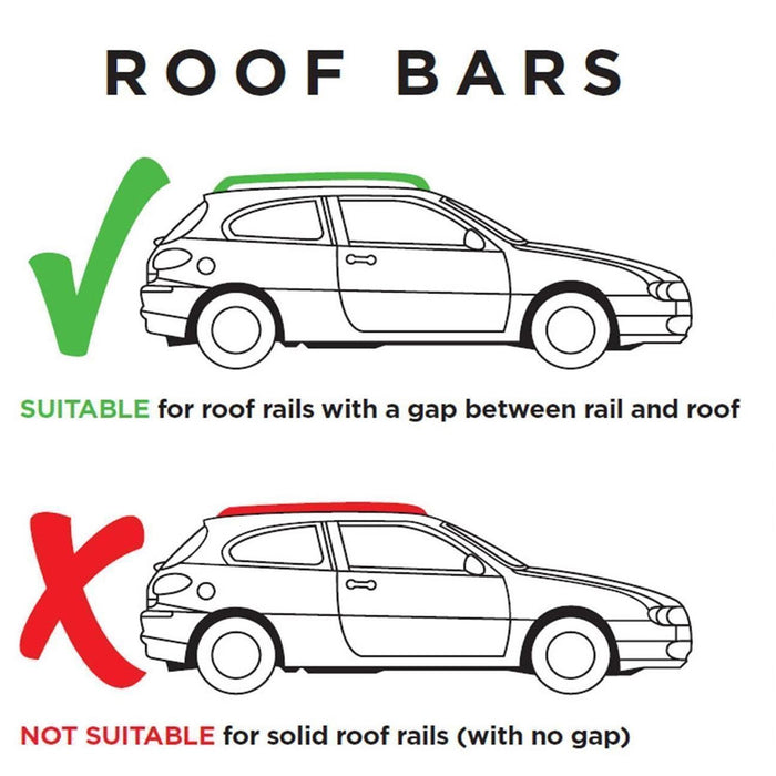 Summit Premium Aluminium Roof Bars fits Suzuki Wagon R+ 2000-2008 Mpv 5-dr with Raised Rails Summit - Bars 4 Cars
