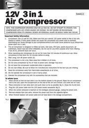 Streetwize Tyre Inflator - 12V - Compressor With Gauge & Light - 0-260 PSI Streetwize - Bars 4 Cars