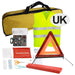 European Breakdown Emergency Travel Kit Triangle Vest Bulb Kit UK Sticker Streetwize - Bars 4 Cars