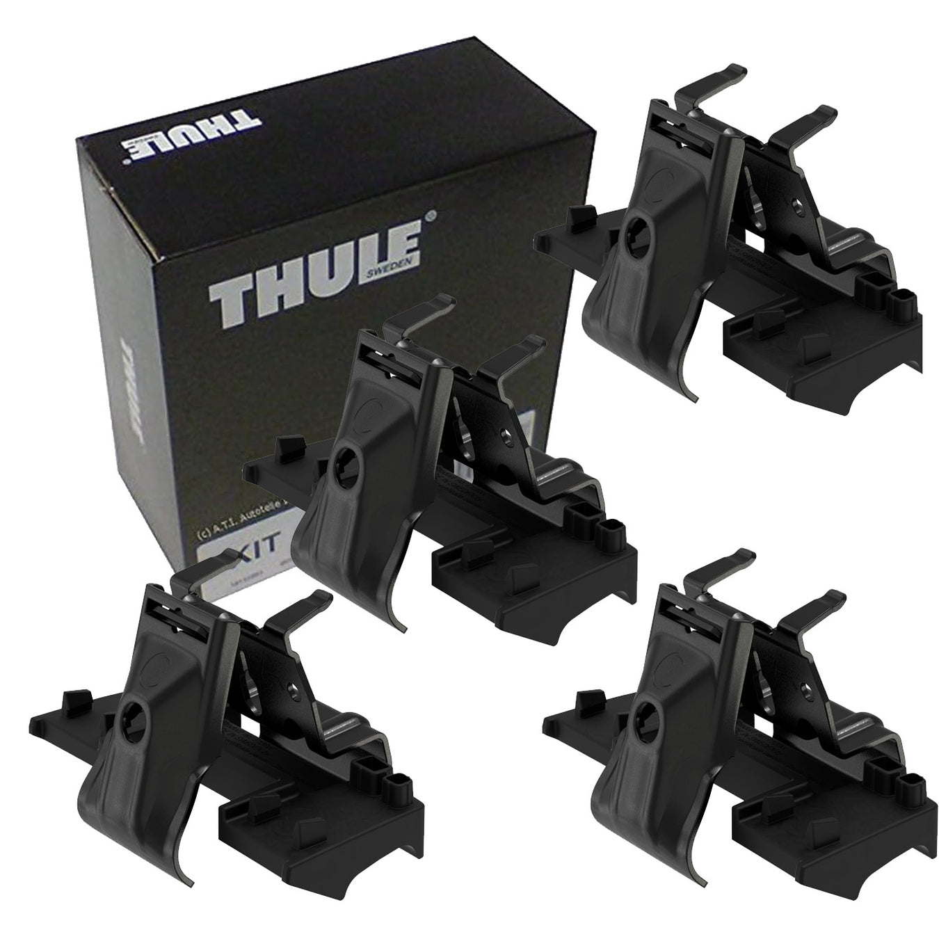 Thule Roof Bar Fitting Kit 186161 Flush vehicles with Flush Rails 4 Pack image 1