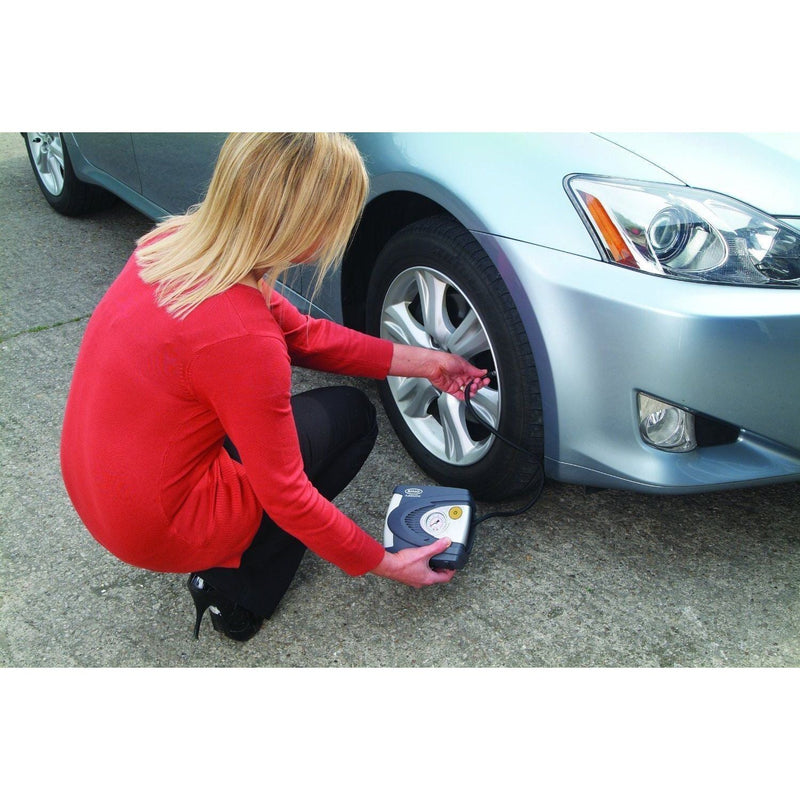 New Ring Rac610 12V Analogue Air Compressor Wheel Tyre Inflator Pump Psi & Bar ukcampingandleisure - Bars 4 Cars