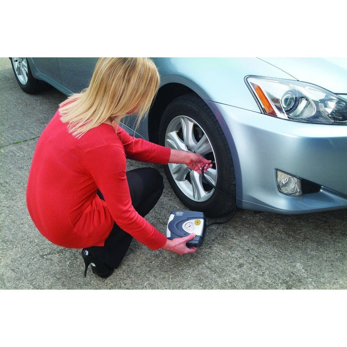 New Ring Rac610 12V Analogue Air Compressor Wheel Tyre Inflator Pump Psi & Bar ukcampingandleisure - Bars 4 Cars
