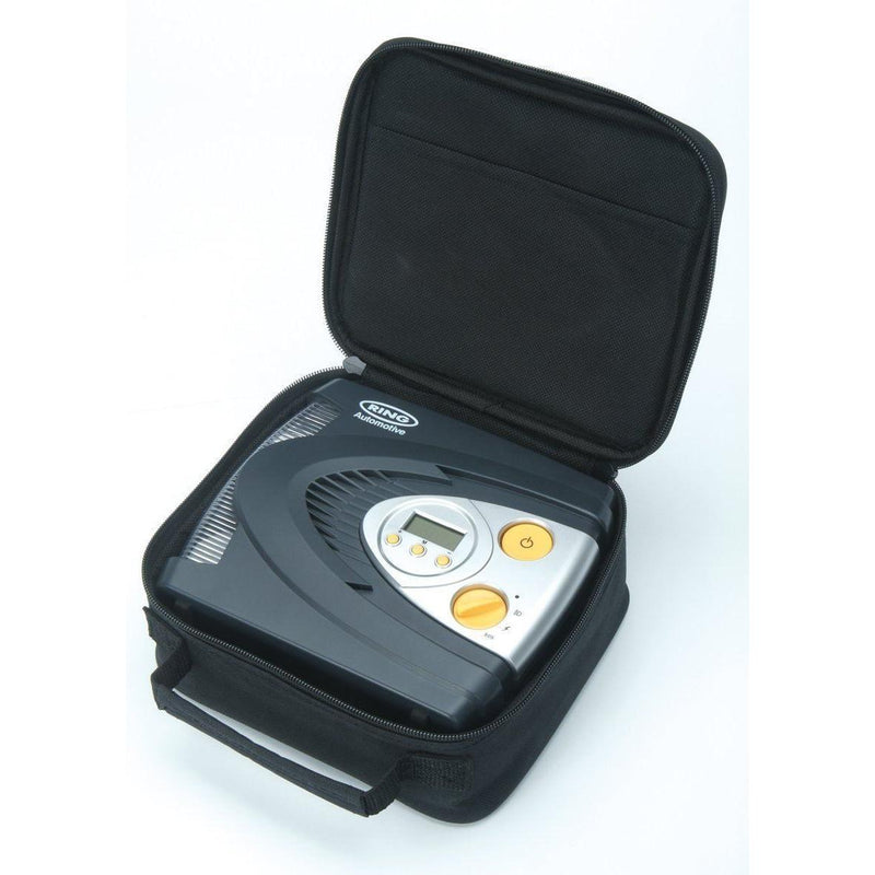 Ring RAC630 12V Digital Air Compressor Wheel Tyre Inflator Pump Psi & Bar + Case ukcampingandleisure - Bars 4 Cars