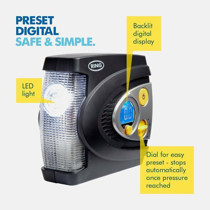 Ring RAC635 12V Tyre Inflator Pump ukcampingandleisure - Bars 4 Cars