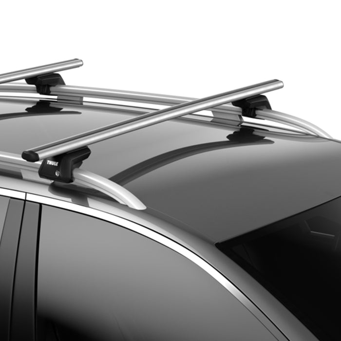 Thule SmartRack XT Roof Bars Aluminum fits Mitsubishi Pajero iO 1998-2007 5 doors with Raised Rails Thule - Bars 4 Cars