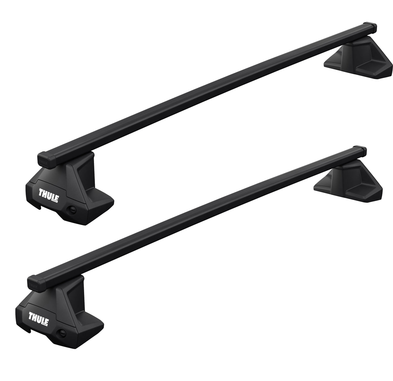 Thule SquareBar Evo Roof Bars Black fits Volvo V60 Cross Country 2019- 5 doors with Flush Rails Thule - Bars 4 Cars
