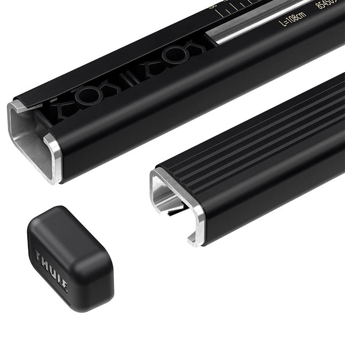 Thule SquareBar Evo Roof Bars Black fits Ford Tourneo Connect MPV 2014-2022 5-dr with Flush Rails image 3