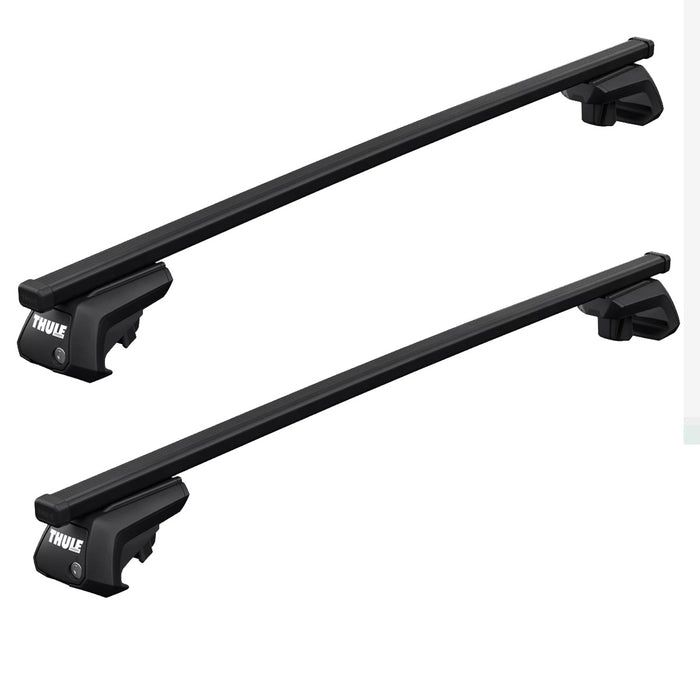 Thule SquareBar Evo Roof Bars Black fits Subaru Legacy 1994-2002 5 doors with Raised Rails Thule - Bars 4 Cars