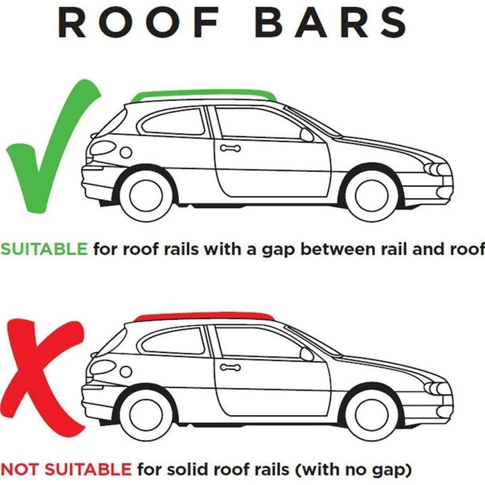 Summit Premium Steel Roof Bars fits Volkswagen Polo MK3/ 6N 1996-2001  Hatchback 5-dr with Railing image 7