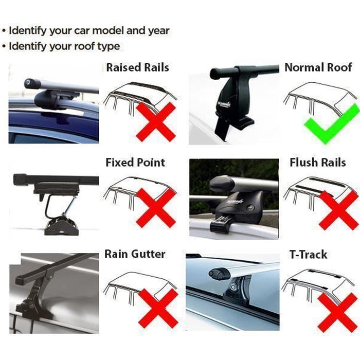 Summit Premium Aluminium Roof Bars fits Toyota Urban Cruiser  2009-2014  Suv 5-dr with Normal Roof image 8