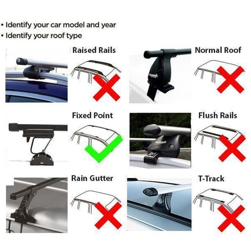 Summit Premium Aluminium Roof Bars fits Renault Scenic MK2 2003-2009  Mpv 5-dr with Fix Point image 2