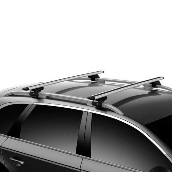 Thule WingBar Evo Roof Bars Aluminum fits Volkswagen Cross Polo Hatchback 2006-2009 5-dr with Raised Rails image 9