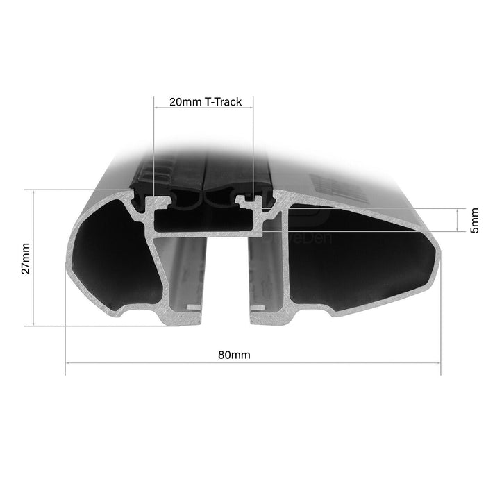 Thule WingBar Evo Roof Bars Black fits Holden Astra Hatchback 2004-2009 5-dr with Fixed Points image 12